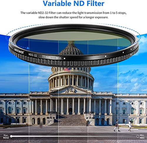 Neewer 77mm Filtro ND Fader a Densità Neutra