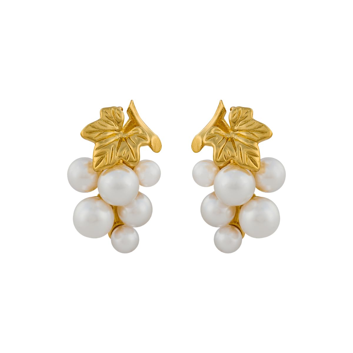 kushal's Fashion Jewellery Pearl Gold Plated Trendy Stud Earrings for Women | Casual, Party & Occasion Wear - 464748-picture-13