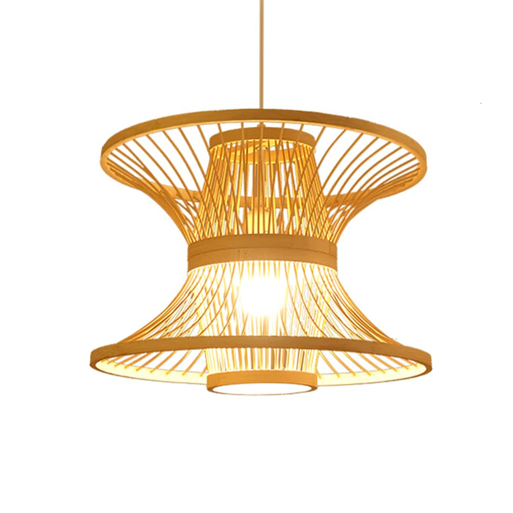 Lámparas Colgantes De Bambú Creativas De Estilo Chino Lámpara Colgante Hueca Irregular Lámpara Iluminación De Material Natural para Decoración del Hogar Lámpara Araña De Mimbre Pastoral