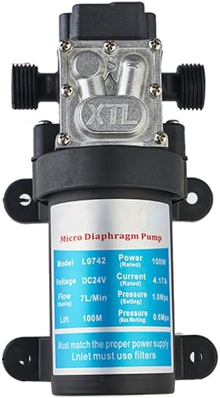 Power Pumps Automatic Pumping Pump Household Small Electric Diaphragm Pump Large Flow 24V 100W Pump Accessories (Size : Reflow Type)