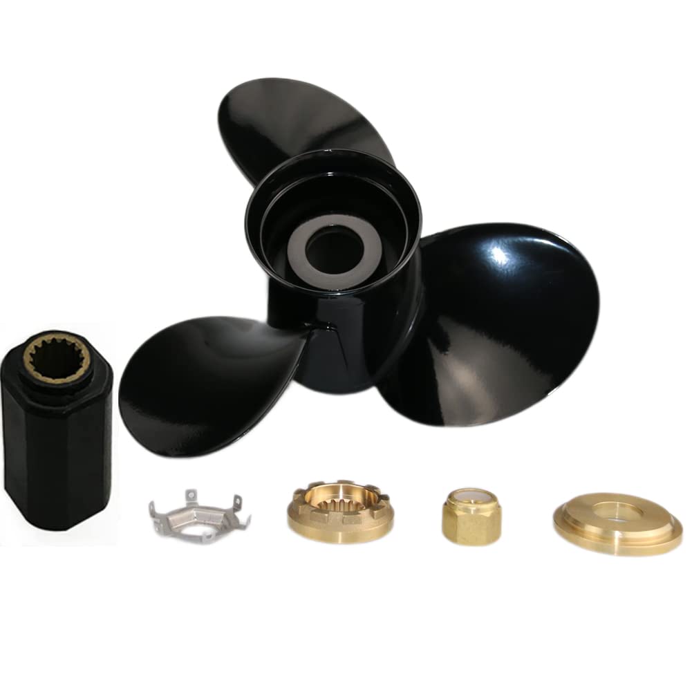 Boatman 13x19 Aluminum/Stainless Steel Outboard Propeller fit Mercury Engine 40/50/70/75/80/90/100/115/125/140 HP,15 Spline Tooth,RH