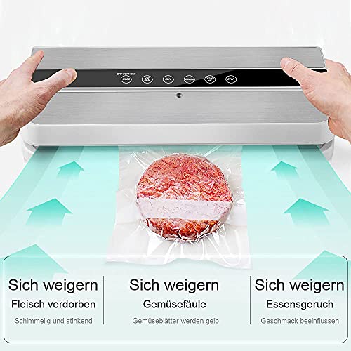 Apark Vakuumiergerät, Automatischer Vakuumierer für trockene und feuchte Lebensmittel, leichtes Folienschweißgerät, für… – Bild 3