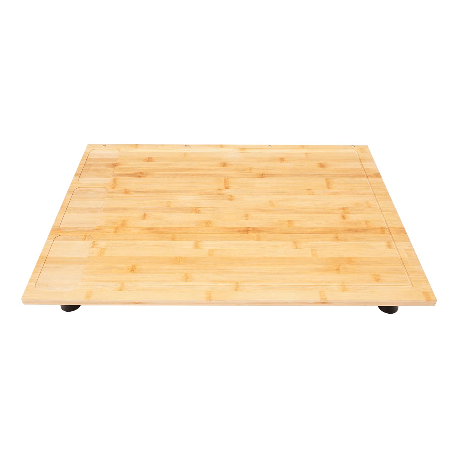 Couvre-plaque de cuisson en bambou - Planche à découper - Pour cuisinière à gaz et électrique - 75 x 54 x 10 cm