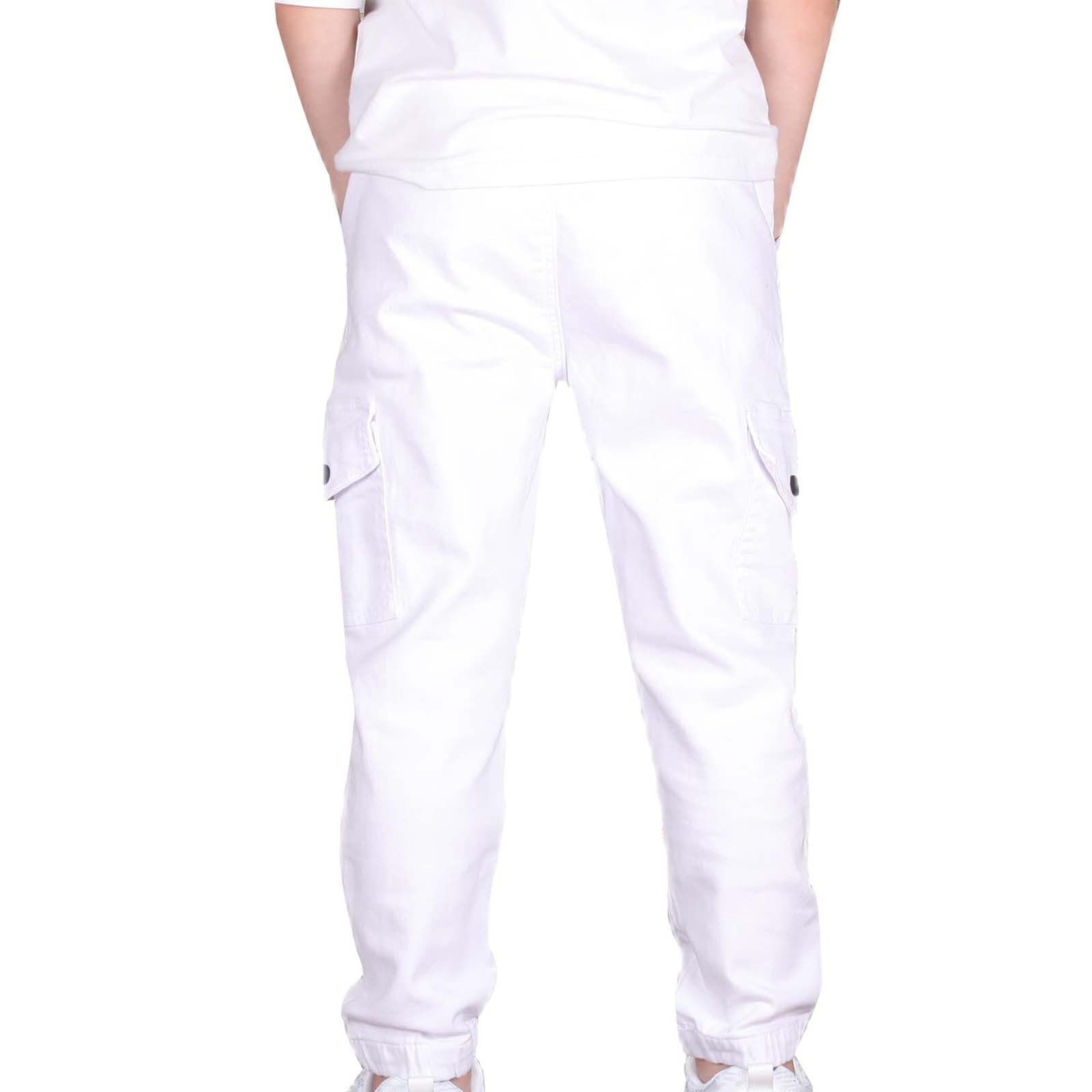 Pantalones cargo para niños con cintura elástica