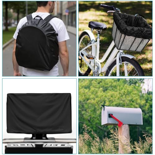LIQWEI 2 Stück Fahrradkorb Regenschutz, Fahrrad Korbabdeckung, Wasserdicht Fahrradkorbabdeckung, Fahrradzubehör für fahrradkorb