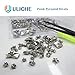 Uliche 820 Pcs Square Pyramid&Star Four-jaw Studs for Clothing,Punk Rivet Kit,Spikes and Studs for Leathercraft Accessories,DIY Craft Decoration for Punk Style Clothes Belts Bags Shoes Dog Collar