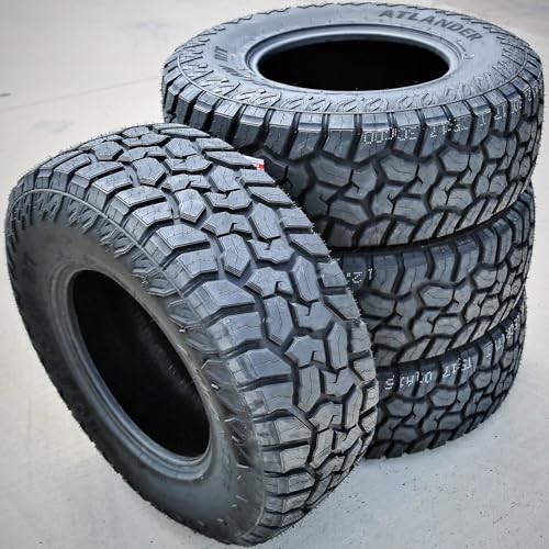Set of 4 (FOUR) Atlander Roverclaw R/T All-Terrain Mud Off-Road Light Truck Radial Tires-35X12.50R18LT 35X12.50X18 35X12.50-18 123Q Load Range E LRE 10-Ply RBL Raised Black Letters