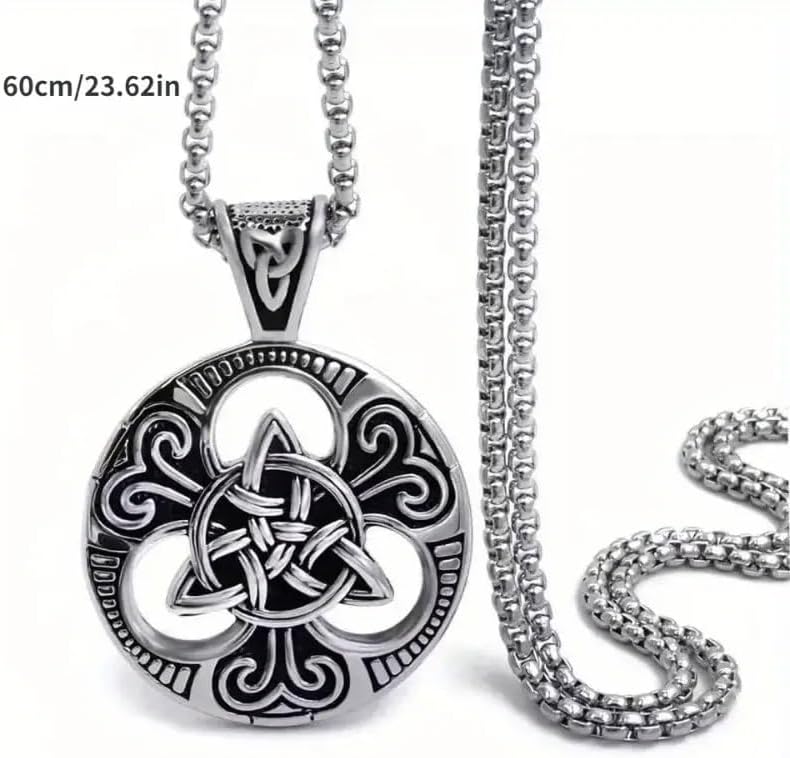 Handcrafted Celtic Knot Necklace Pendant for Men and Women - Stainless Steel Triquetra Jewelry with Adjustable Chain - Viking Norse Mythology Amulet - Image 8