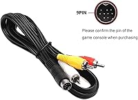 Vista 4 de WiCareYo 18M 6ft Audio Video AV Cable 9 Pin for Genesis Mega Drive 2 3
