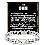 Rajputana Gifts For Teen Boys Silver Cuban Link Bracelet Boys Bracelet Son Gift From Mum Dad Birthday Easter Gifts For Kids Teens