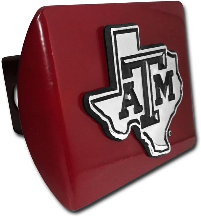Texas A&M State Shape Maroon Hitch Cover
