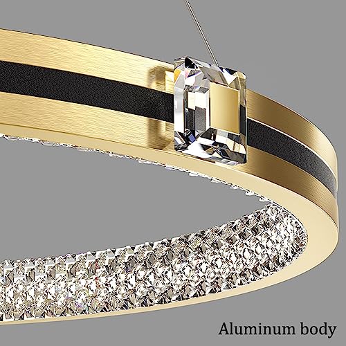LED moderne à intensité variable luminaire suspendu 3 anneaux