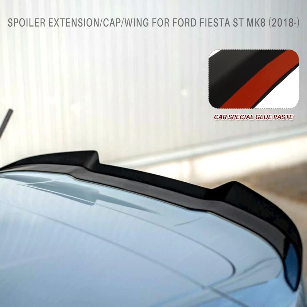 Fibra Posteriore Tronco Spoiler per F-ORD Fiesta ST MK8 2018 2019 2020, Spoiler Posteriore Labbro Bagagliaio Parti Aerodinamiche Esterne Auto Trunk Wing Accessori