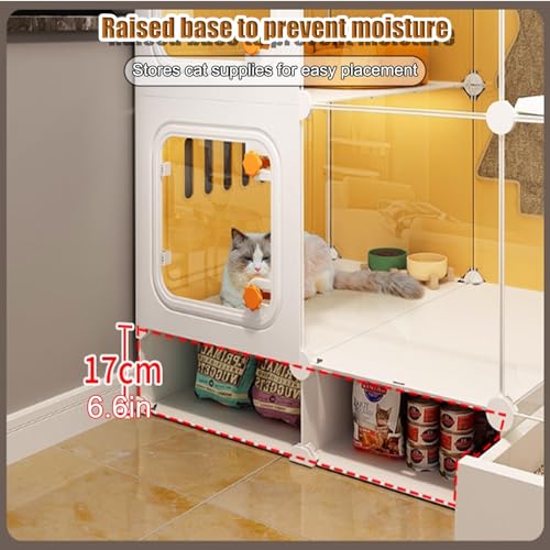 Cage de chat interieur avec meuble litiere discret pour maison propre - 5