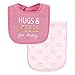 Hudson Baby Unisex Baby Cotton Terry Bib and Burp Cloth Set, Mom Dad Dream, One Size