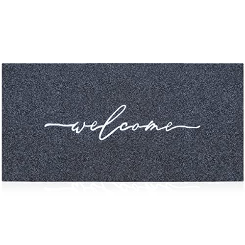 AAZZKANG Extra Large Doormat 120 x 45 cm Outdoor Welcome Rug with Durable Non Slip Rubber Backing Ultra Absorb Mud Front Door Mat for Entryway,High Traffic Areas