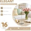 ERYTLLY 16PK Place Card Holders 12 Inch Table Number Holders Table Card Holders Steel Card Holders for Birthdays,Weddings,Photos, Food Signs, Memo Notes, Restaurants (Silver) - 3