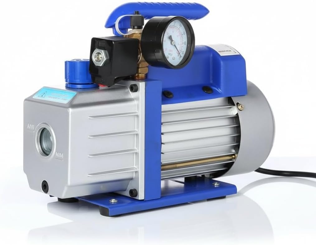 melko® Pompa a vuoto sotto pressione pompa con manometro Blu Potenza 71 L/min pompa con motore Modellismo