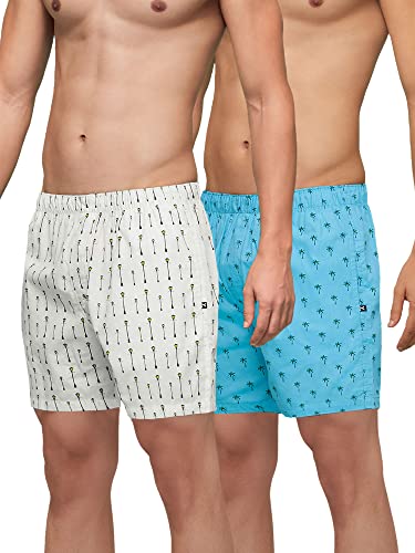 Image of XYXX Men's Remix Regular Fit Cotton Printed Boxer with Dual Pocket & No Marks Waistband (Pack of 2)