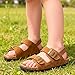 ZUSERIS Kids Toddler Sandals for Boys Girls Summer Cork Footbed Slides Non-slip Comfort Suede Leather with Adjustable Straps for Indoor Outdoor,26