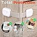 10-Pack Cabinet Locks Baby Proofing - Childproof Locks for Cabinets, Drawers, Cupboard, Refrigerator, Toilet Seat, Trash Can, Dishwasher