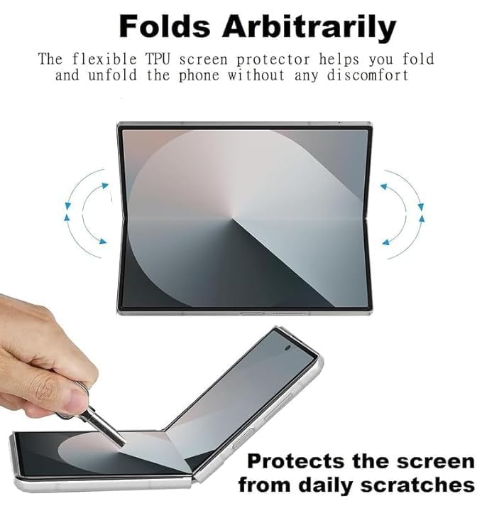 Image of Screen Protector for Samsung Galaxy Z Fold 8 5G / Front, Back, Hinge,Inside Screen Protector (4-in-1 /Matte)