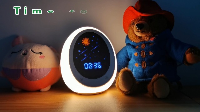 Reveil Educatif Réveil Enfant B&H - Horloge D'apprentissage Avec Veilleuse - Chat Pour Routines Sommeil Et Réveil Réveil Enfant Apprentissage