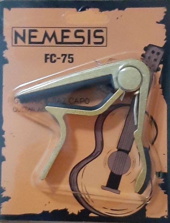 Nemesis FC-75 Gitar Ukulele Saz Bağlama (Kısa-Uzun) Akustik Klasik Electro Guitar Capo (Sarı)