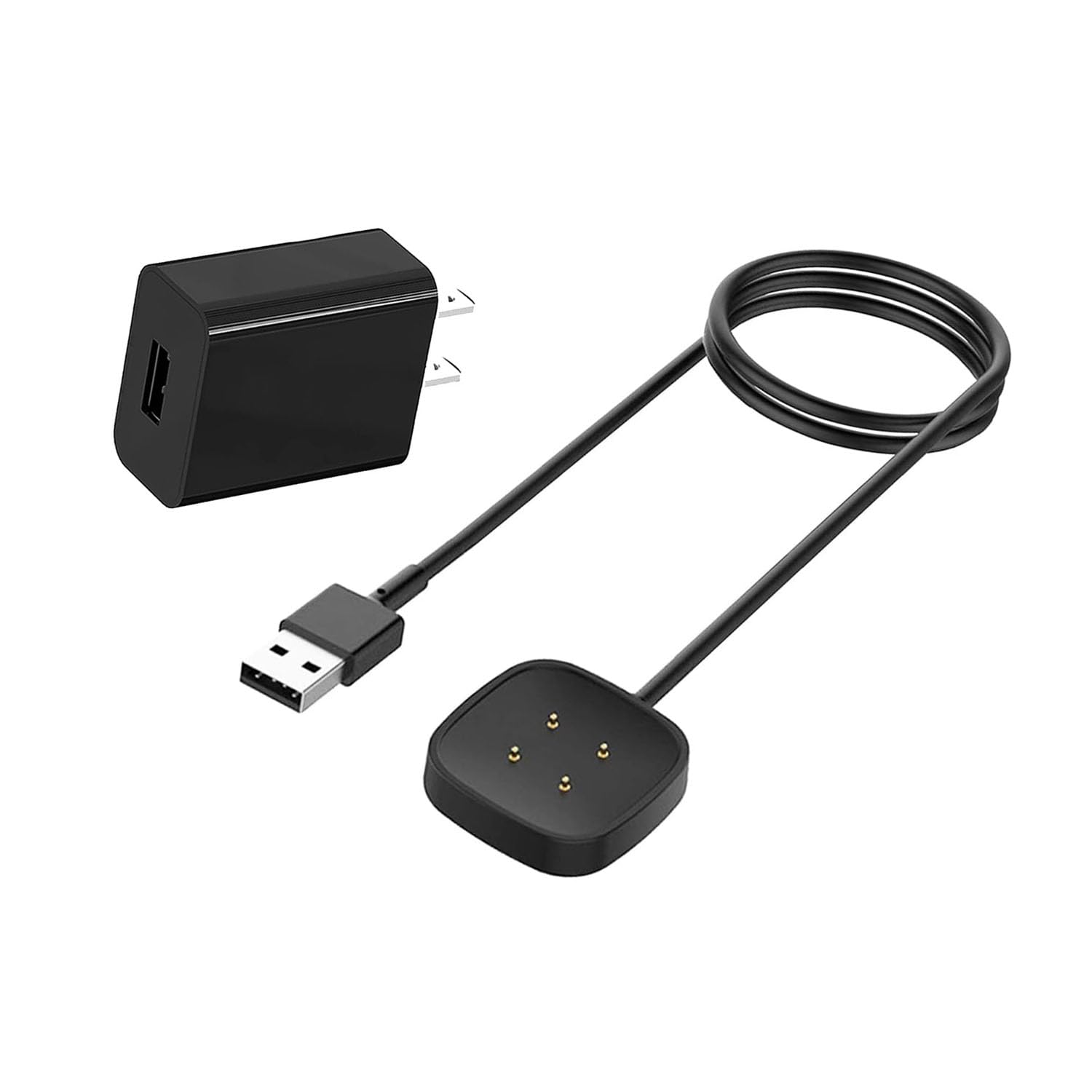 Versa 4 Charger Versa 3 Charging Cable Wall Plug Charger Compatible with Fitbit Versa 4 /Versa 3 / Sense 2/ Sense Smart Watch Charging Cord