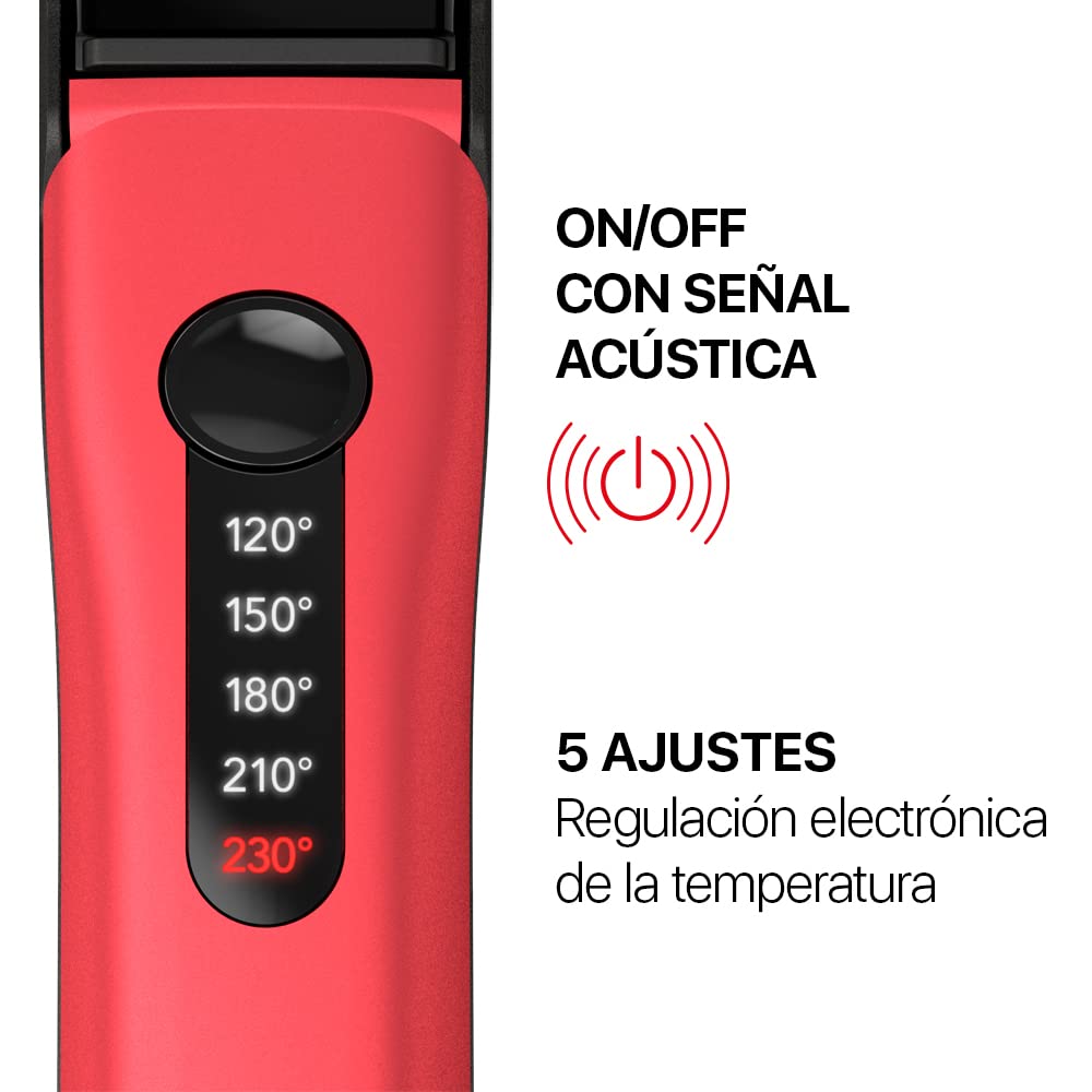 Valera, Swiss'X Pulsecare 101.20/I, Plancha Profesional para Pelo Rizado y Liso, con Ionizador, Calentamiento Rápido, Control Electrónico de Temperatura, 3m de Cable, 120°C-230°C, Swiss Made