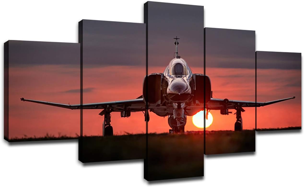 F-4 ファントム II 米国空軍戦闘機 戦闘機 インターセプター 航空機 写真 壁アート 壁装飾 軍 戦闘機 ジェットポスター 5