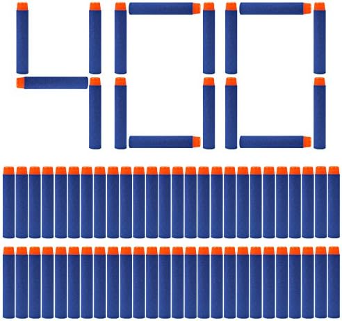 FUCAS Refill Darts 400PCS Bullet for Nerf N-Strike Elite Zombie Strike Rebelle - Blue