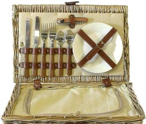 Fine Food Store Cestino da Picnic in Vimini Foderato...