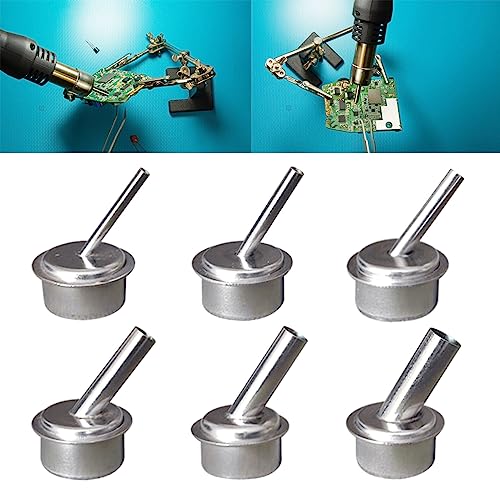 3 4 5 10mm Gebogen Warmte Nozzle Set 6Pcs 45 Graden Gebogen Tips Voor Quick 861 Hetelucht Rework Station - Afbeelding 3