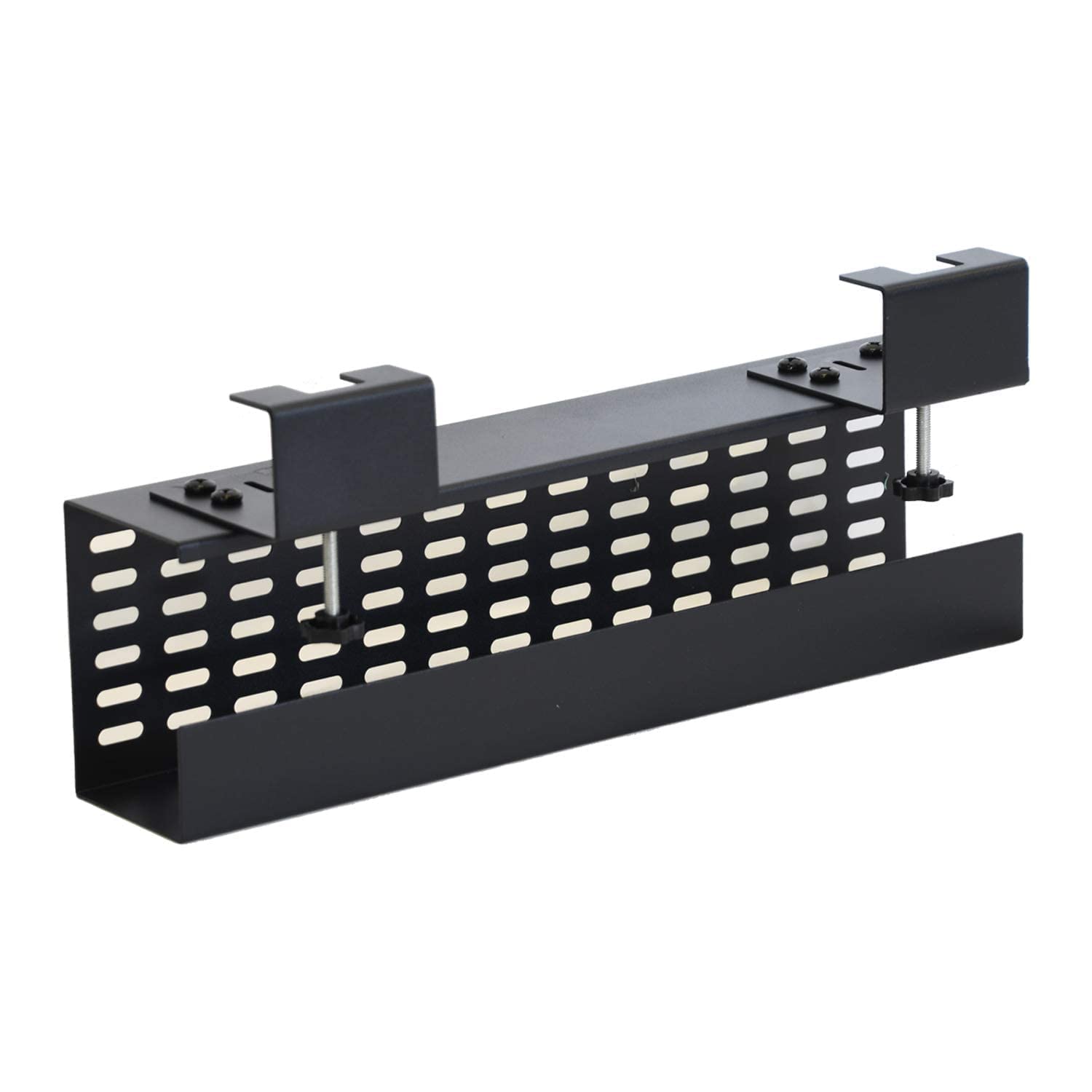 AEONS Under Desk Cable Management Tray Black Horizontal 16inch Under