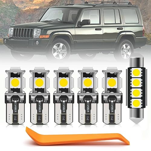 Kit 14 luces LED interiores blancas para Jeep Commander miniatura 1
