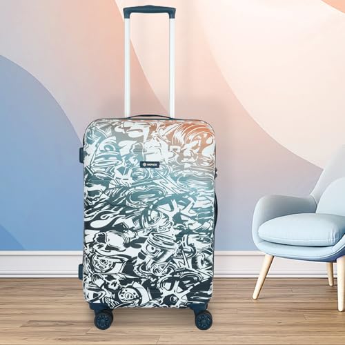 Image of NOVEX Ranger 28-Inch Trolley Suitcase for Men & Women | Polycarbonate Hard Shell Luggage Anti-Theft Zippers | Ideal for Office Trips, Travel & Weekend Getaways | Cyan
