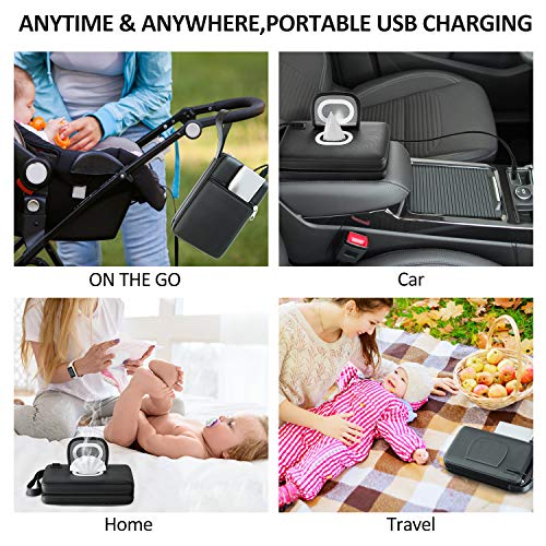 image for bopopo Portable-Baby-Wipe-Warmer Version 2.0,Leather Handbag Design,US