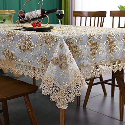Luxus Tischdecke Spitze Stickerei Tischdecke für Zuhause Hochzeit Bankett Party Tischdecken Möbel Abdeckung Heimtischdecke