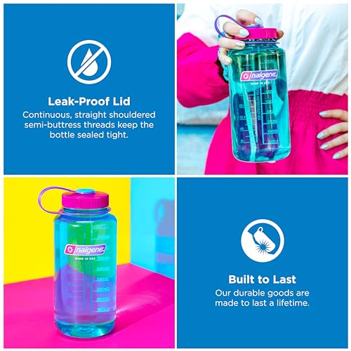 Image of Nalgene 32 oz Wide Mouth Water Bottle | BPA-Free, Durable & Leak Proof, Lightweight Bottle for Hiking & Gym, Work & Travel