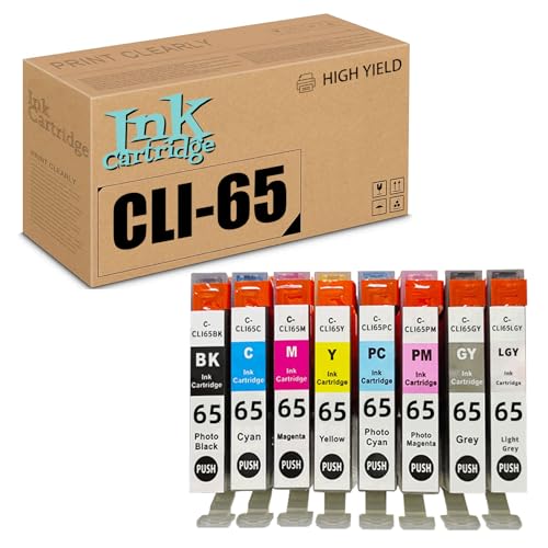 Cartouches CLI-65 Canon PRO-200 lot de 8 encres de remplacement noir et couleur