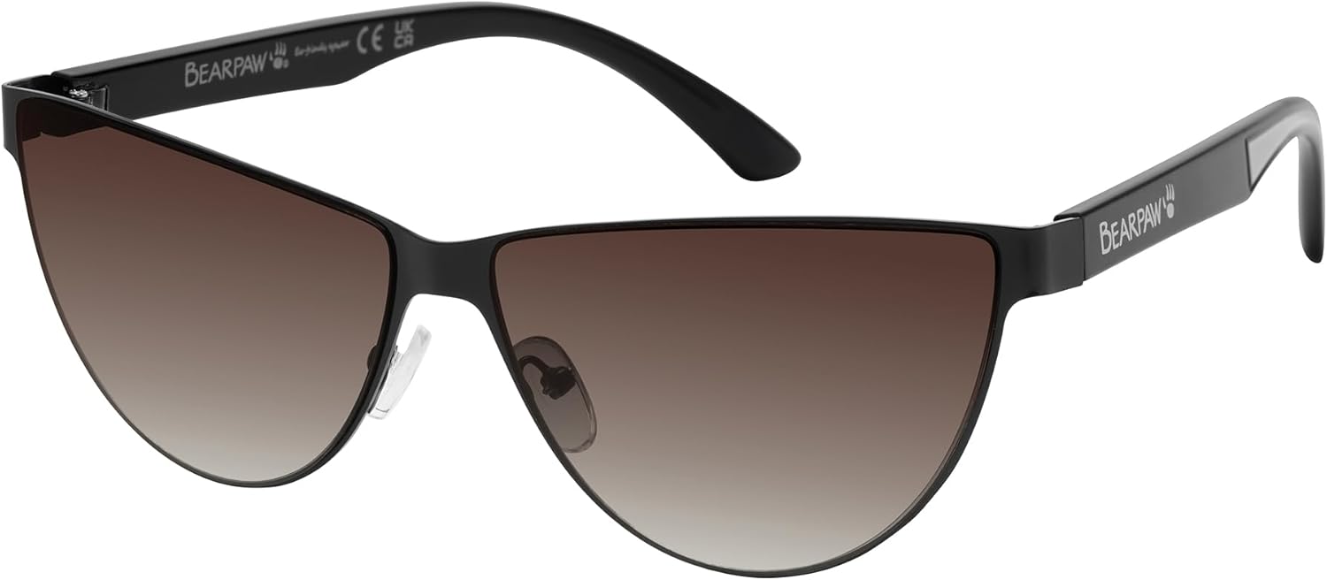 BEARPAW womens Bearpaw Ladies Cateye Metal/Plastic Combination Eco-friendly Sunglass Cat Eye Sunglasses
