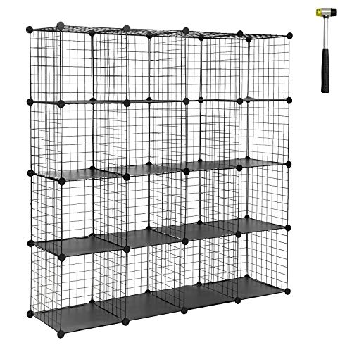 WOLTU Estantería por Módulos Sistema de Estantería Estantes de Almacenamiento Estante de Alambre...