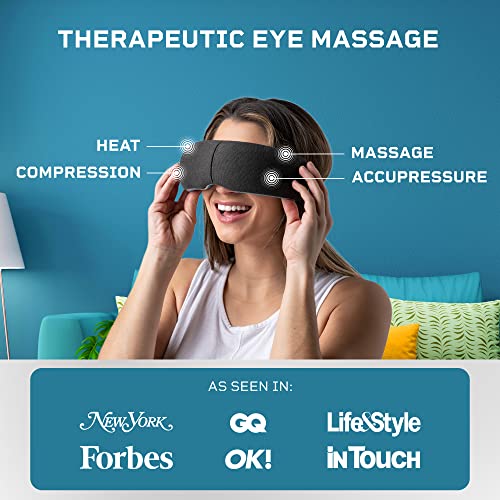 Lifepro Eye Massager– Heated Eye Massager For Migraines With Compression And Bluetooth Music – Enjoy A Heated Eye Massage From An Electric Eye Mask Smart Eye Massager With Heat And Vibration #TOP1
