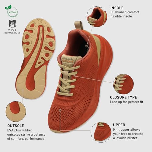 Image of Neeman's Begin Walk Flow Sneakers for Men and Women | Breathable Knit Upper, Cushioned EVA Sole | Lightweight Walking Shoes for Everyday Comfort,Sneaker
