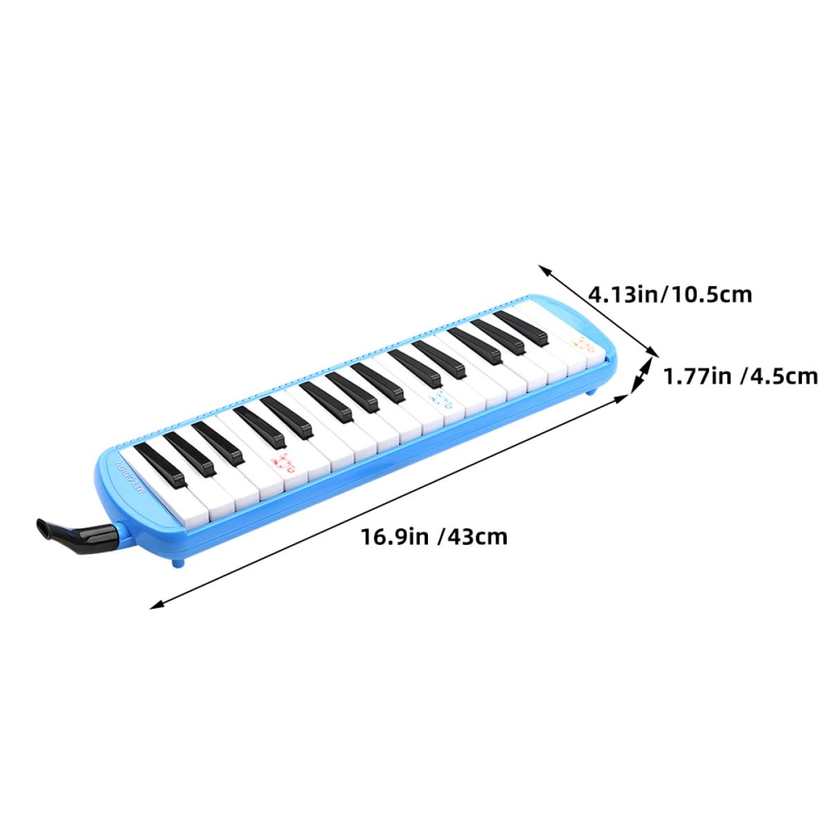 POPETPOP Piano Electrónico de Teclas Color Azul y Melódica para Principiantes Instrumento Musical