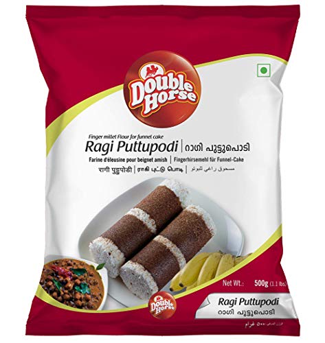 Image of Double Horse Ragi Puttupodi (500 Grams, Pack of 2)