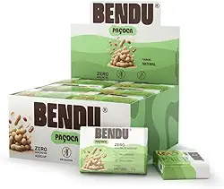 Paçoca com Whey Protein 528g (24 unid. De 22g) - Natural - Bendú, Bendú