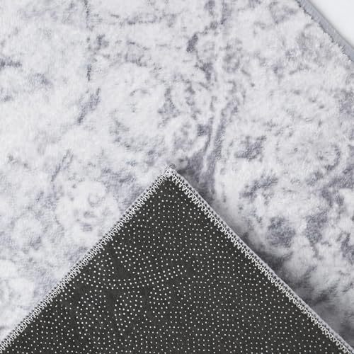 OHS Vintage Bedside Runner Rug Grey, Flat Rugs for Kitchen Bedroom Area Rugs Non Shedding Rustic Classical Rug Anti Slip Hallway Runner Comfy Small Rug, 50cm x 120cm - Cosy Home Interiors OHS Vintage Bedside Runner Rug Grey, Flat Rugs for Kitchen Bedroom Area Rugs Non Shedding Rustic Classical Rug Anti Slip Hallway Runner Comfy Small Rug, 50cm x 120cm - Image 7