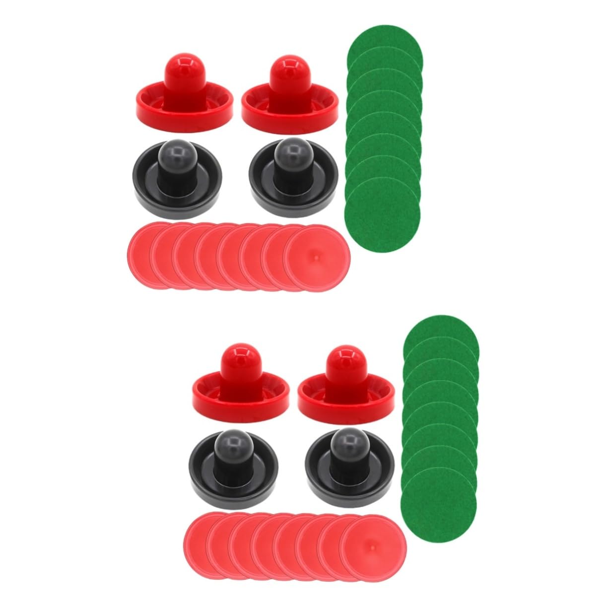 VANZACK 2sets Dischi Per Air Hockey Accessori Per Gioco Da Tavolo Plastica Feltro Palle Rosse Da Perfetti Per Sostituire Dischi Usurati e Perdita Di Palle